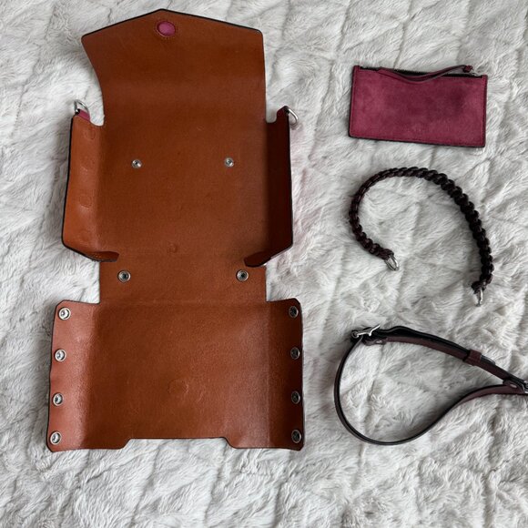 Rag & Bone Atlas Suede Leather Bag _ BERRY - Picture 15 of 17